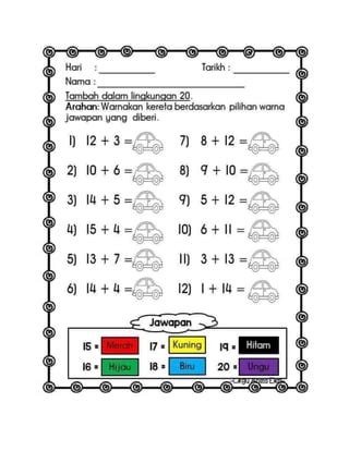 Contoh Soalan Matematik Tahun 1 Pdf Image