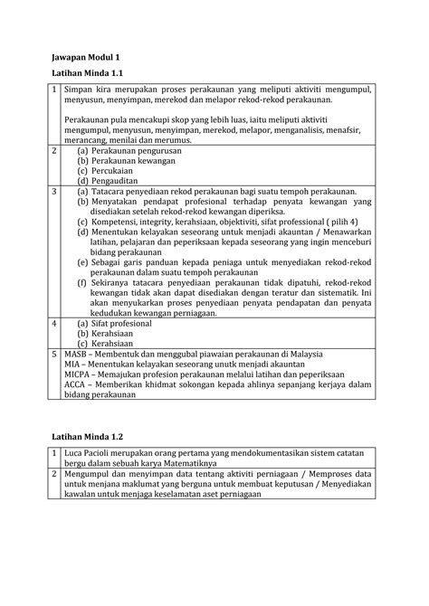 Jawapan Buku Teks Prinsip Perakaunan Tingkatan 4 Modul 1 Image