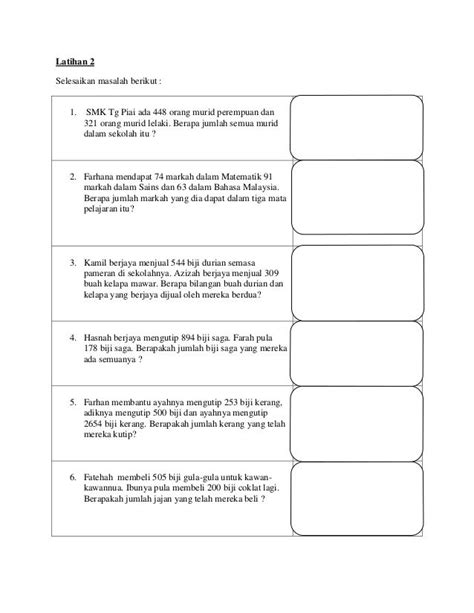 Soalan Matematik Tahun 6 Mengikut Topik Image
