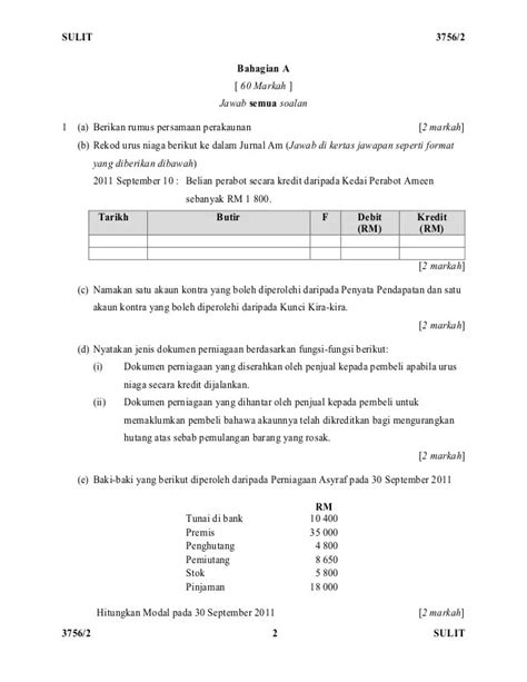 Soalan Prinsip Perakaunan Tingkatan 4 2020 Image