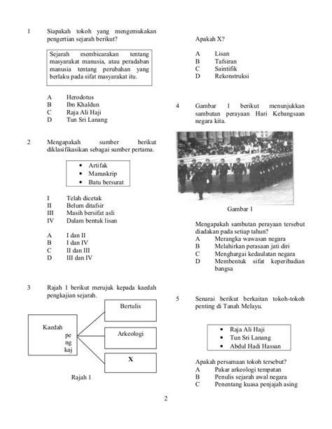 Soalan Ulangkaji Sejarah Tingkatan 1 Image